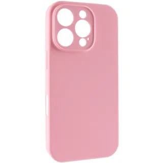 Чехол Silk Full Camera (AA) NO LOGO with Magnetic Fit для Apple iPhone 16 Pro — Розовый / Light pink