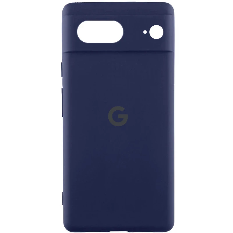 Чехол Silicone Case Lakshmi Premium L с закрытой камерой для Google Pixel 8 – Темно-синий / Midnight blue. Фото 2 из 4