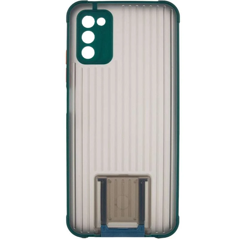 

TPU+PC чохол Bracket з підставкою на Samsung Galaxy A02s (Зелений)
