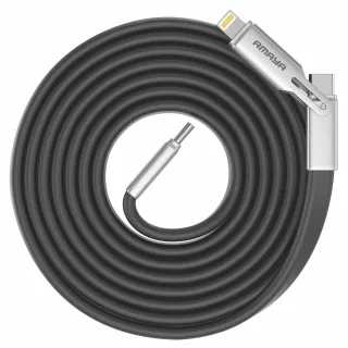 Дата кабель Amaya ACD-325X 2in1 Type-C to Lightning/Type-C 240W (1.2m) фото 1 з 2