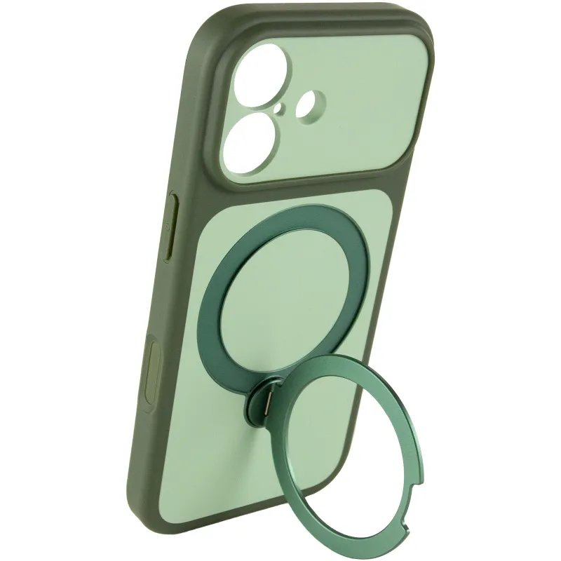 Чехол Ummi Full Camera with Magnetic Fit HQ Ring для Apple iPhone 17 (6.3") – Green. Фото 5 из 8