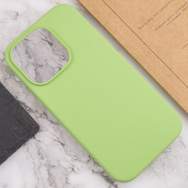 Чохол з закритим низом Silicone Case на Apple iPhone 13 Pro (6.1") – М'ятний / Mint. Фото 8 з 10