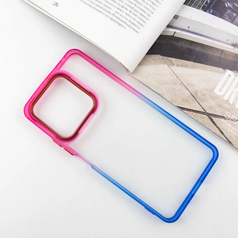 Силиконовый чехол фреш для Xiaomi Redmi Note 14S – Синий / Розовый. Фото 3 из 6