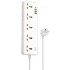 Удлинитель Hoco AC14A Rico PD30W (3USB-A/1C/5xSocket) (1.5m) – White. Фото 1 из 6