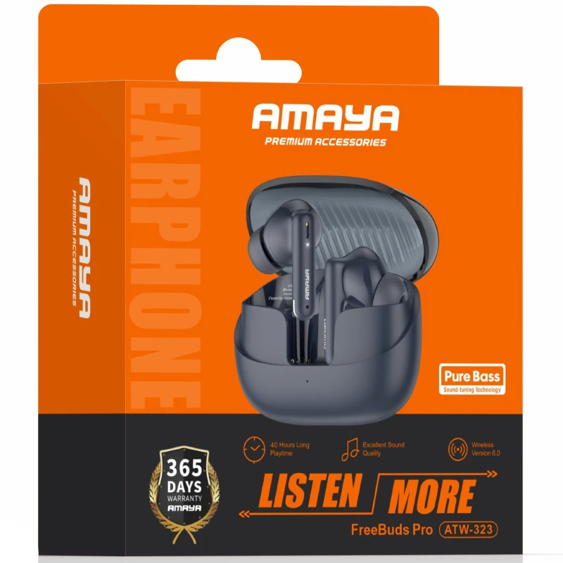 Бездротові TWS навушники Amaya ATW-323 – Sapphire blue. Фото 2 з 2