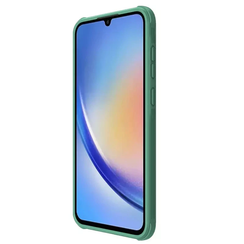 Карбоновая накладка Nillkin Pro со шторкой для камеры для Samsung Galaxy A55 – Deep Green. Фото 5 из 6