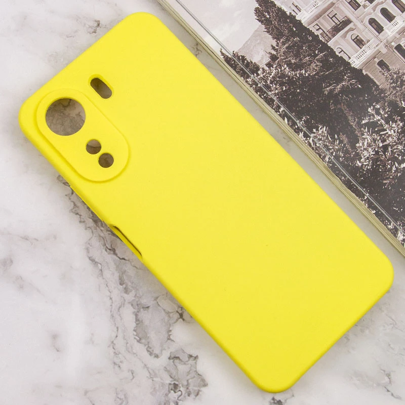Чохол Silicone Case Lakshmi Premium з закритою камерою на Xiaomi Redmi 13C – Жовтий / Yellow. Фото 3 з 15