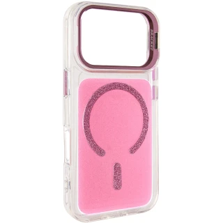 Чехол TPU+PC Jewel Sparkle with MagSafe для Apple iPhone 17 Pro (6.3") — Pink Ruby