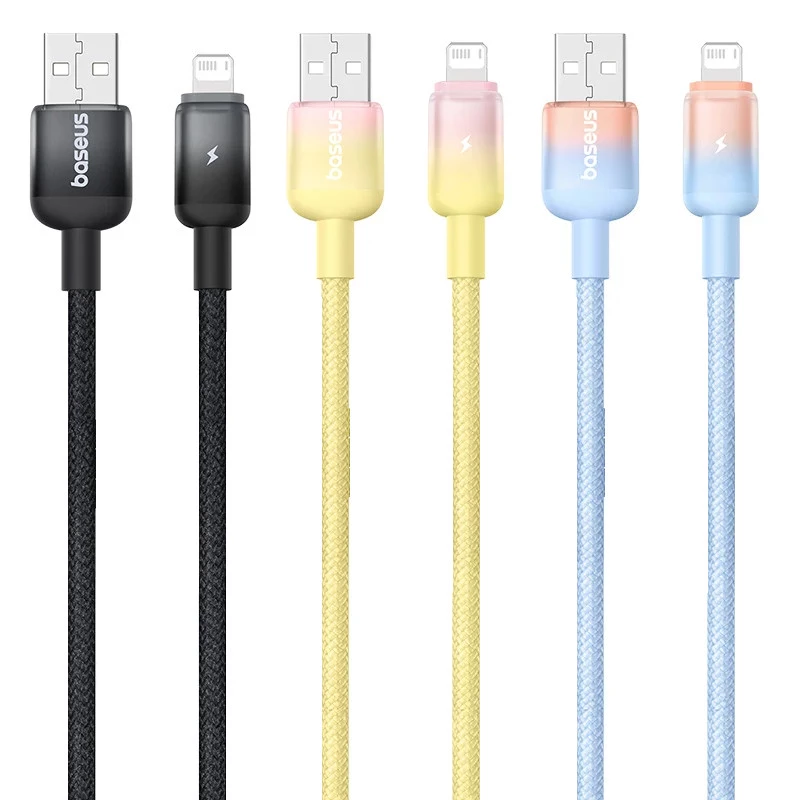 Дата кабель Baseus Discolor Series Fast Charging USB to Lightning 2.4A (1m) (P10374900) фото 1 з 1
