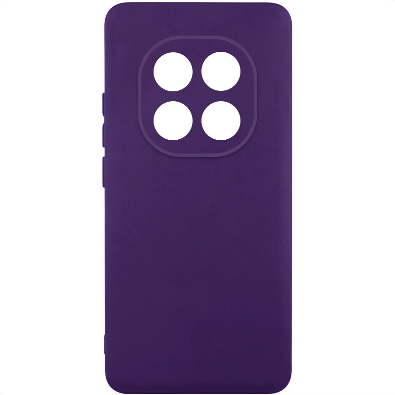 Кольоровий силіконовий чохол GETMAN із закритою камерою для Xiaomi Redmi Note 14 Pro 4G – Темно фіолетовий / Dark Purple. Фото 1 з 1
