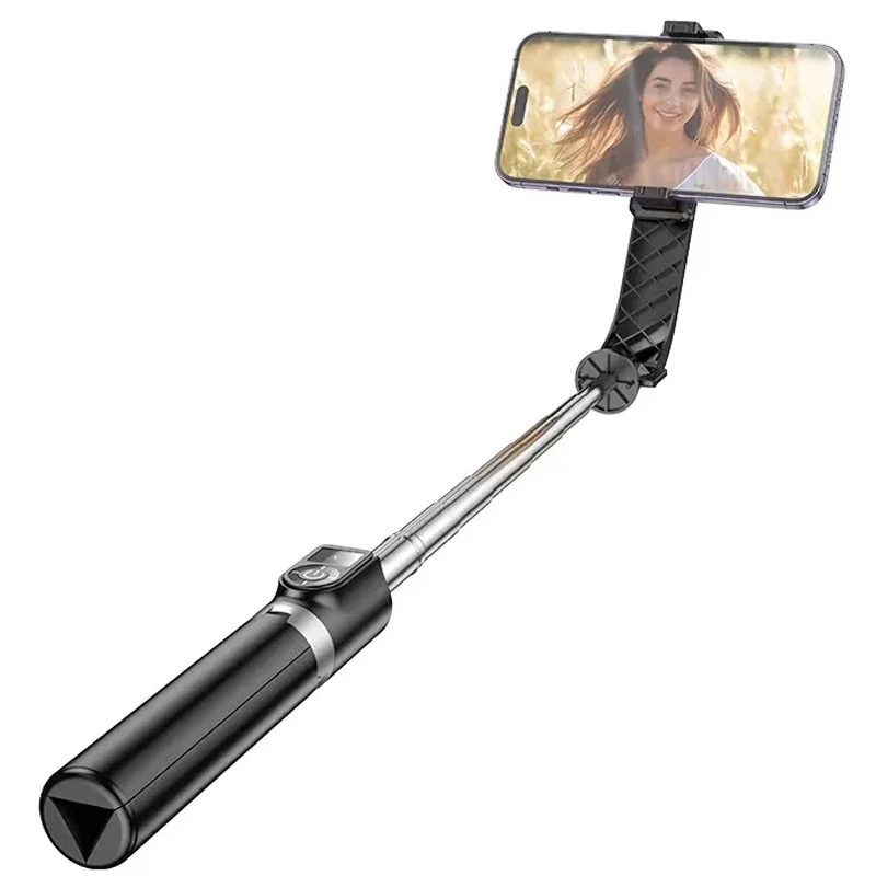 Монопод для селфи Hoco K20 с треногой + съемный BT пульт – Black. Фото 2 из 6