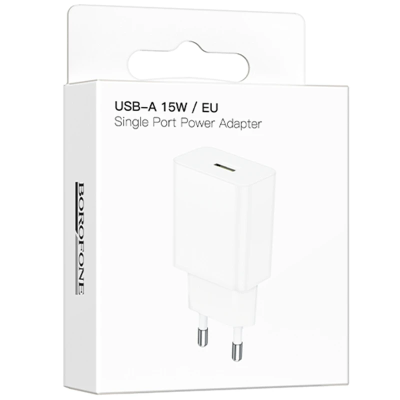МЗП Borofone BA111A Star QC3.0 (1USB-A) – White. Фото 2 з 2