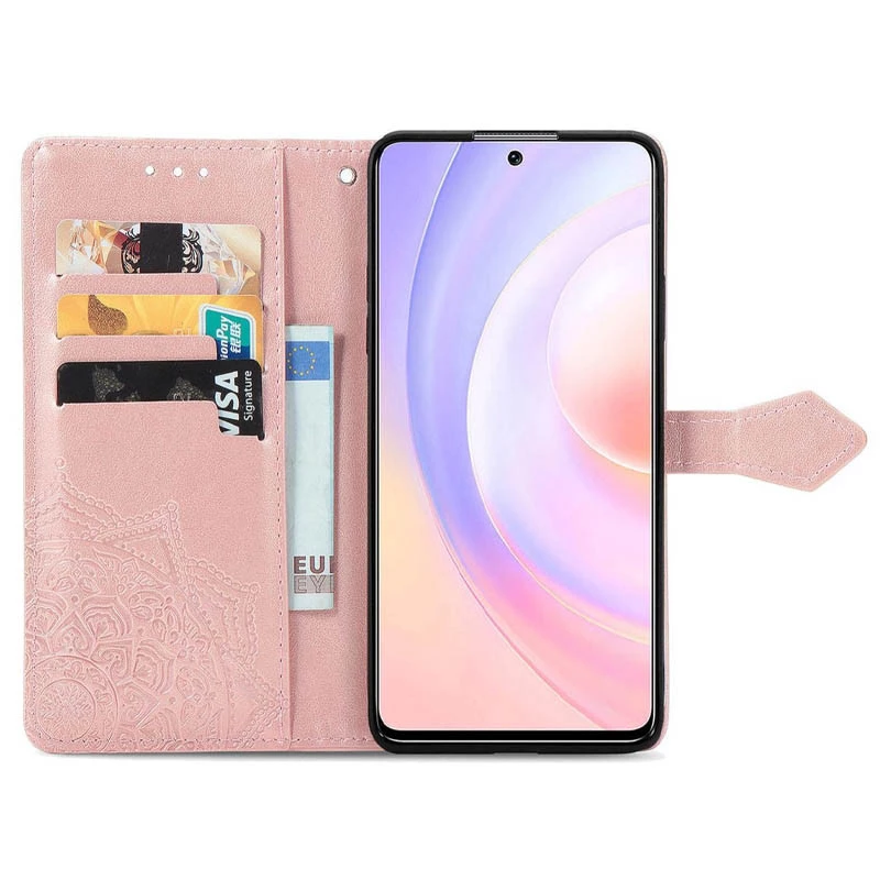 Кожаный чехол-книжка Art Case с визитницей для Huawei P Smart Z – Розовый. Фото 4 из 8