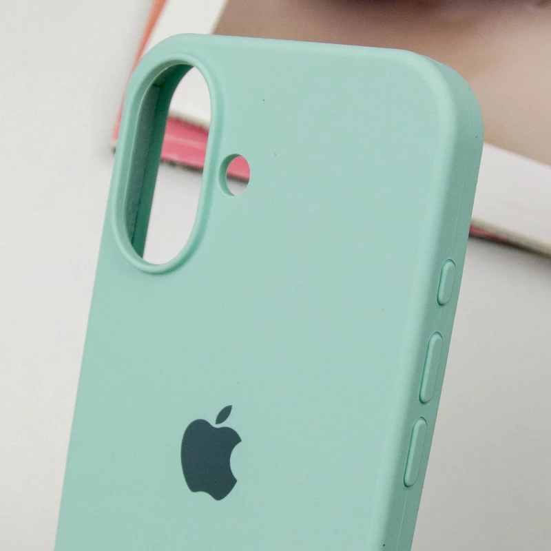 Чохол Silicone Case з закритим низом на Apple iPhone 16 Plus – Бірюзовий / Turquoise. Фото 6 з 8