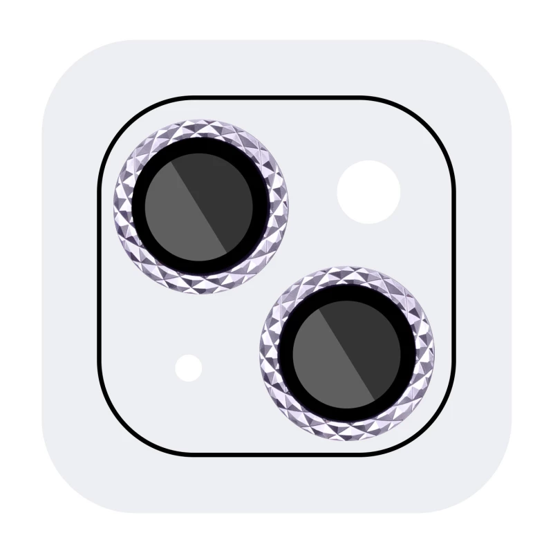 Защитное стекло Metal Shine на камеру для Apple iPhone 15 Plus (6.7") – Голубой / Light Blue. Фото 1 из 3