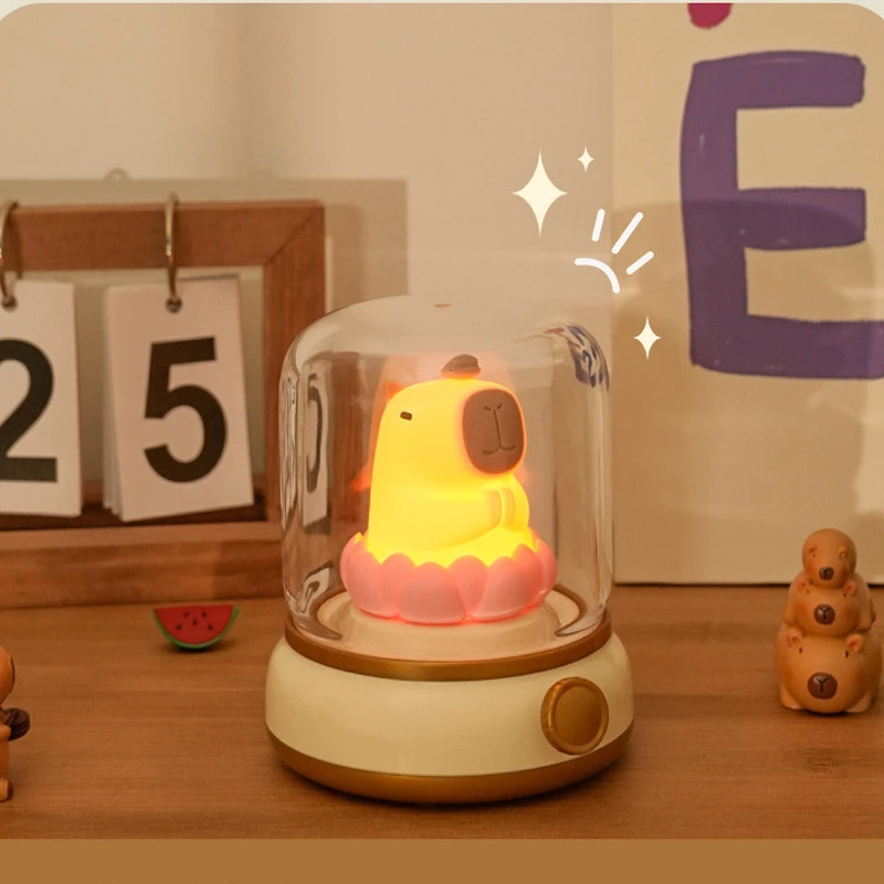 Нічник Capybara and Lotus – Yellow. Фото 4 з 7