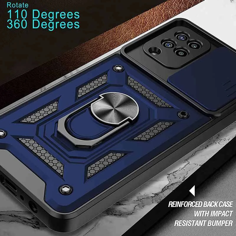 Ударопрочный чехол Serge Ring с защитой камеры для Samsung Galaxy M33 5G – Синий. Фото 5 из 5