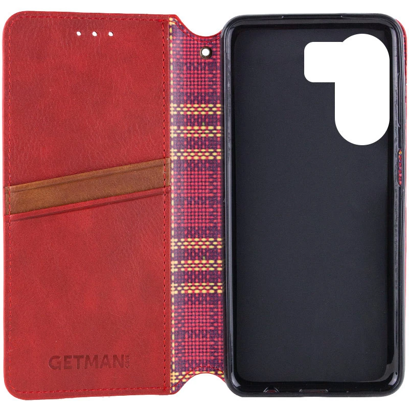 Чохол-книжка GETMAN Cubic на Xiaomi Poco C65 – Червоний. Фото 4 з 7