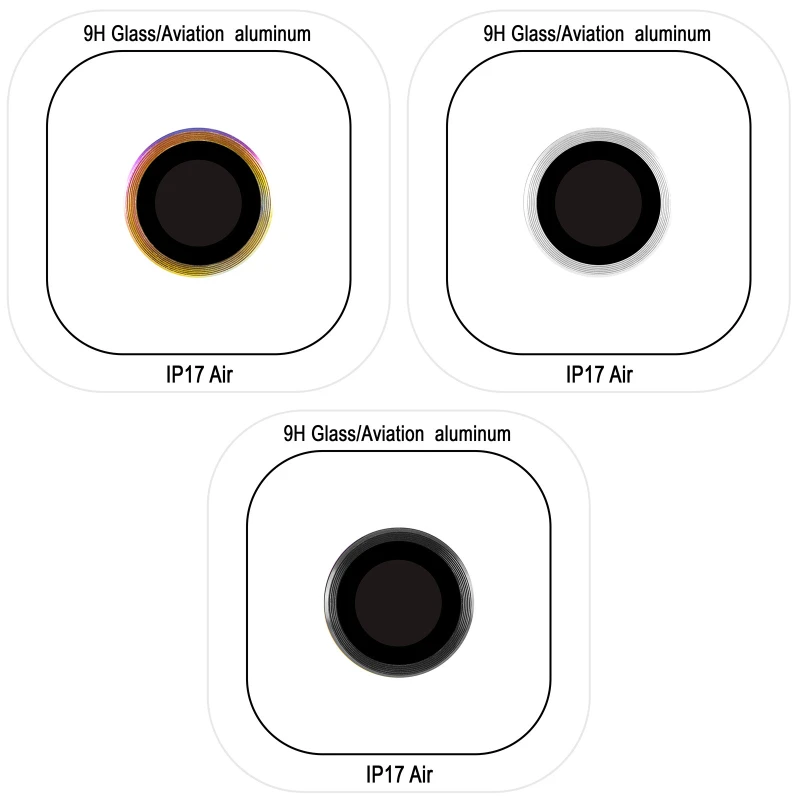 Металеве захисне скло на камеру на Apple iPhone 17 Air (6.5") фото 2 з 2