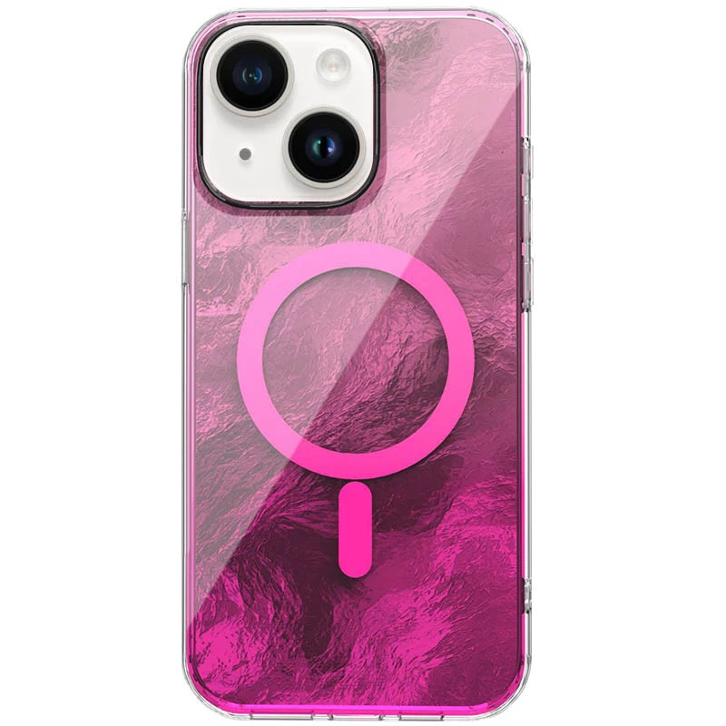 Силиконовый чехол Shiny Mountain (MagFit) для Apple iPhone 13 (6.1") – Pink. Фото 1 из 2