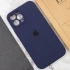 Чехол Silicone Case с защитой камеры для Apple iPhone 12 Pro Max (6.7") – Темно-синий / Midnight blue. Фото 6 из 7