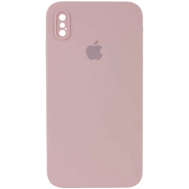 

Чехол Silicone Case Square с защитой камеры для Apple iPhone XS (5.8") (Розовый / Pink Sand), Рожевий / pink sand