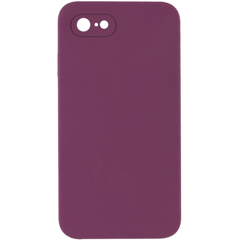 Чохол Silicone Case Square L з захистом камери на Apple iPhone 7 / 8 (4.7") – Бордовий / Maroon. Фото 1 з 3