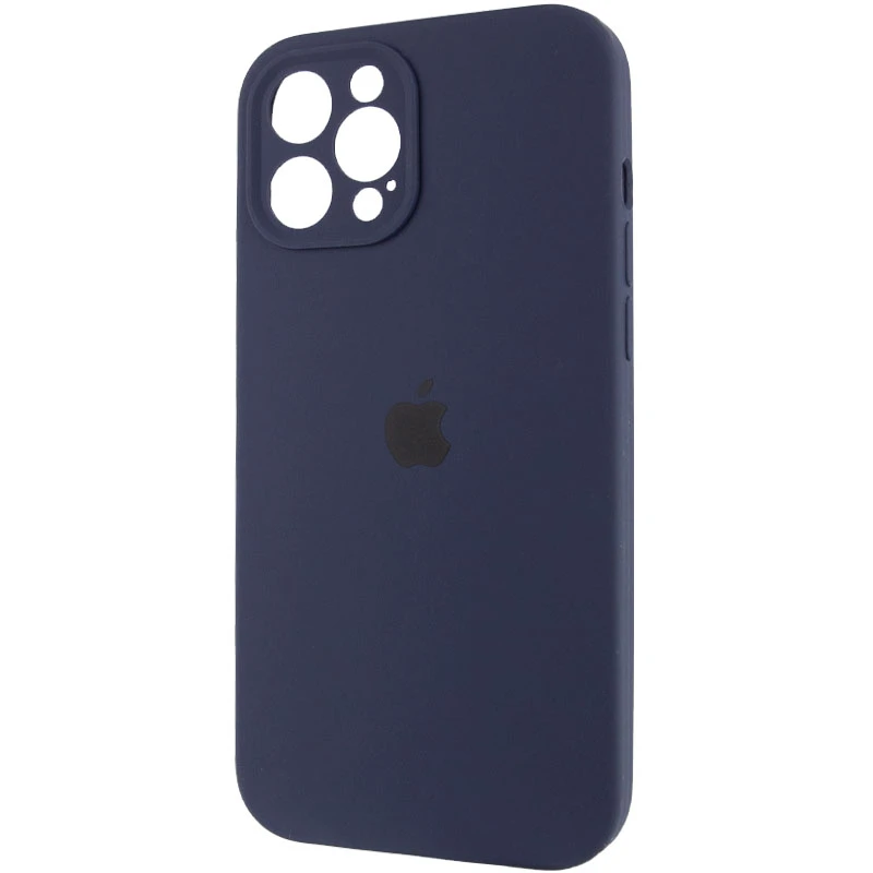 Чехол Silicone Case с защитой камеры для Apple iPhone 12 Pro (6.1") – Темно-синий / Midnight blue. Фото 4 из 7