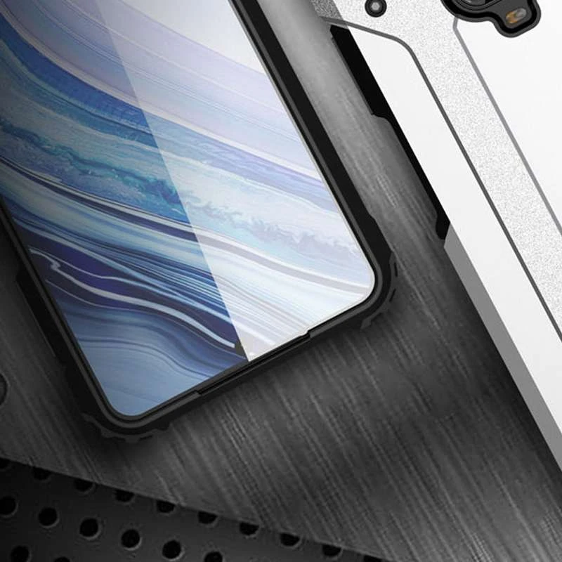 Противоударный чехол с усиленными углами Immortal для Xiaomi Redmi Note 9s / Note 9 Pro / Note 9 Pro Max – Серебряный. Фото 6 из 6