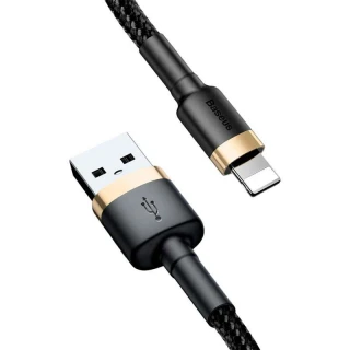 Дата кабель Baseus Cafule Lightning Cable 1.5A (2m) — Золотий / Чорний