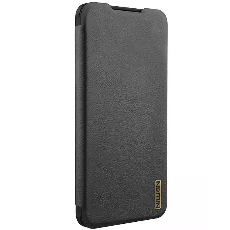 Кожаный чехол-книжка Nillkin Qin Pro Camshield для Samsung Galaxy S25 Edge – Черный. Фото 1 из 7