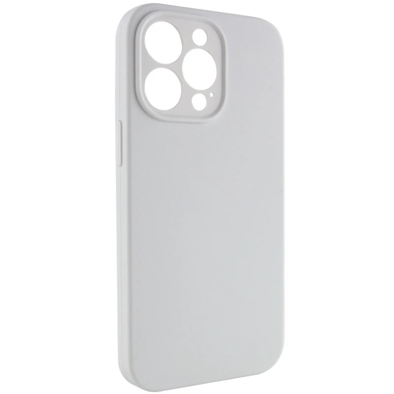 Чехол с защитой камеры Silicone Case для Apple iPhone 15 Pro (6.1") – Белый / White. Фото 2 из 6