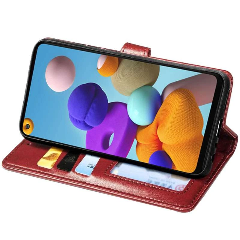 Чехол-книжка GETMAN галлант для Samsung Galaxy A21s – Красный. Фото 5 из 5