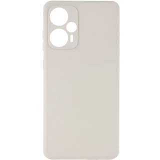 Кольоровий силіконовий чохол із захистом камери на Xiaomi Poco F5 / Note 12 Turbo — Сірий / Smoky Gray