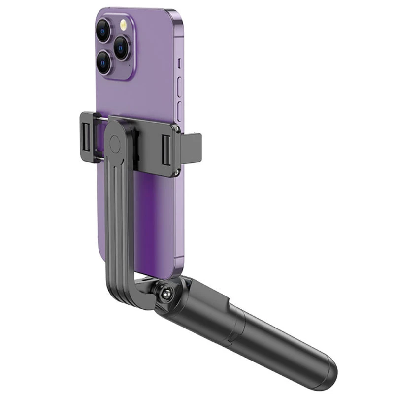 Монопод для селфи Borofone BY11 Happy с треногой + съемный BT пульт – Black. Фото 2 из 5