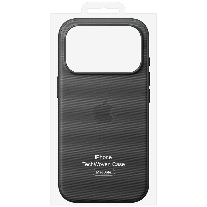 Тканинний чохол TechWoven (AAA) with MagSafe and Animation для Apple iPhone 17 Pro (6.3") – Black. Фото 7 з 8