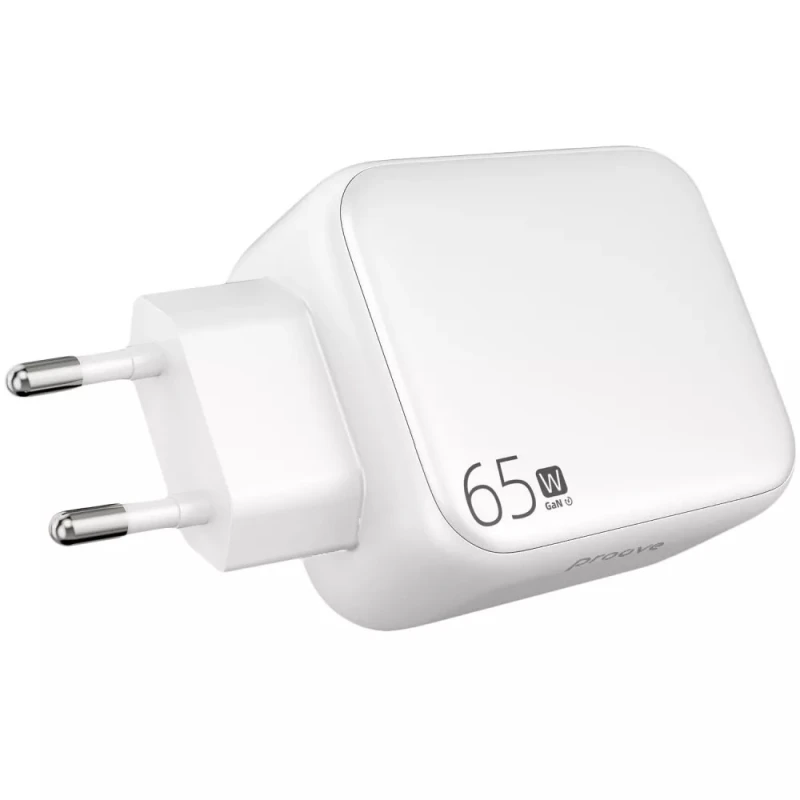МЗП Proove Fixtape GaN 65W (1USB-C) + висувний кабель Type-C – White. Фото 3 з 3