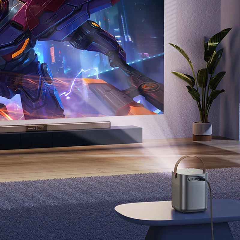 Проектор Hoco DT4 Smart full autofocus 720P (Android version) – Metal grey. Фото 5 из 6