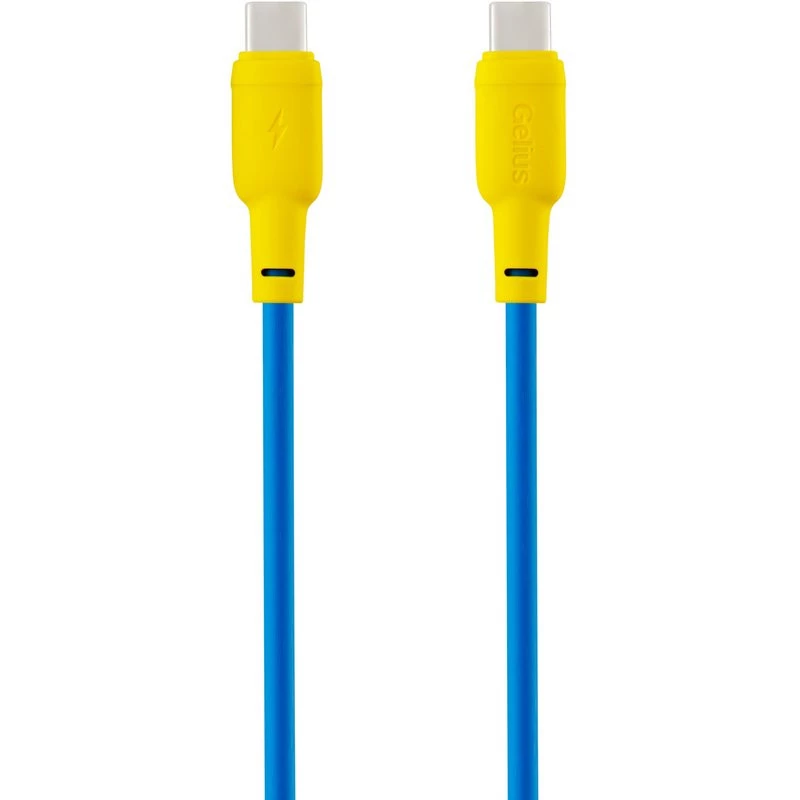 

Дата кабель Gelius Full Silicon GP-UCN001CC Type-C to Type-C 60W (1.2m) (Yellow / Blue)