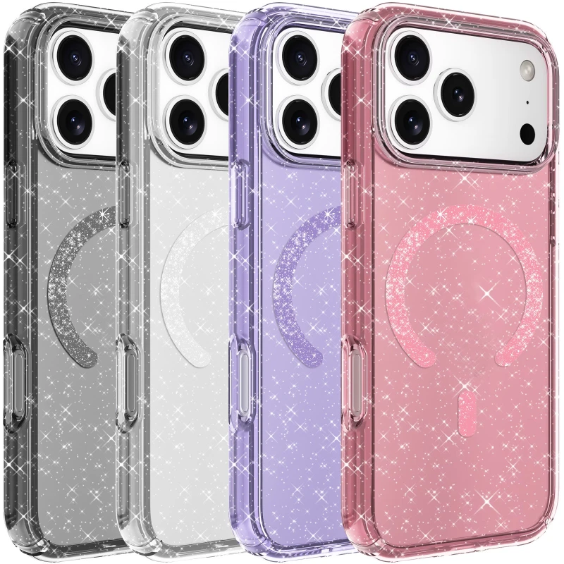 Чехол с блестками и MagFit для Apple iPhone 17 Pro (6.3") фото 1 из 2