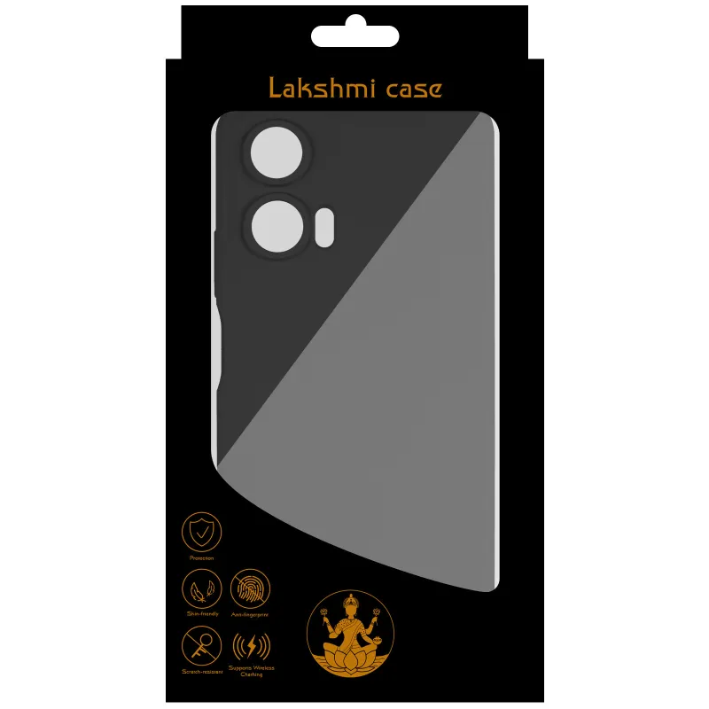 Чехол Silicone Case Lakshmi Premium з закритою камерою на Motorola Moto G35 – Черный / Black. Фото 8 из 10