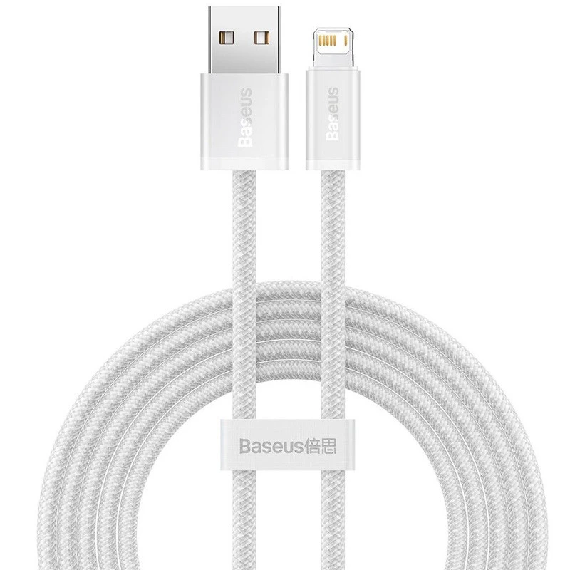 Дата кабель Baseus Dynamic Series USB to Lightning 2.4A (2m) (CALD00050) – White. Фото 1 з 3