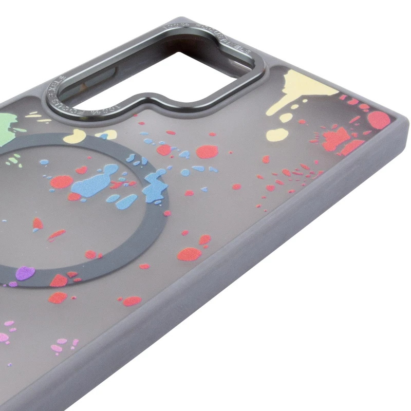 Чохол абстракція малювання з MagSafe на Samsung Galaxy S24 Ultra – Titanium grey. Фото 6 з 7