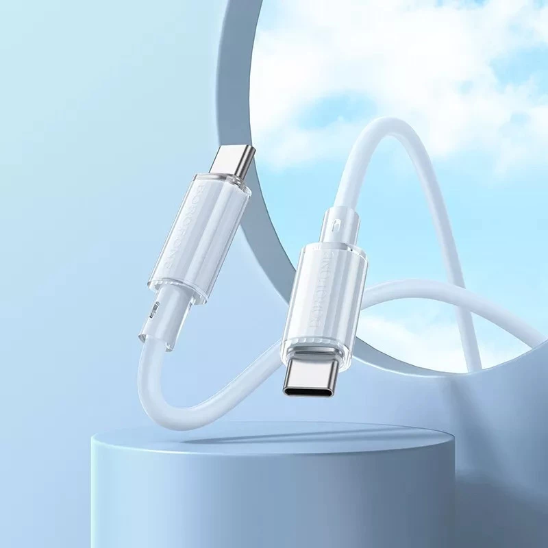 Дата кабель Borofone BX112 Lemon Type-C to Type-C 60W (1m) – Blue. Фото 5 з 6