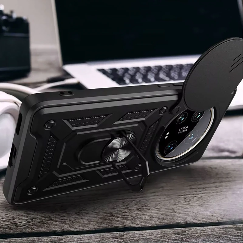 Удароміцний чохол Ummi Camshield Serge Ring (in box) для Xiaomi 15 Ultra – Чорний / Black. Фото 3 з 3