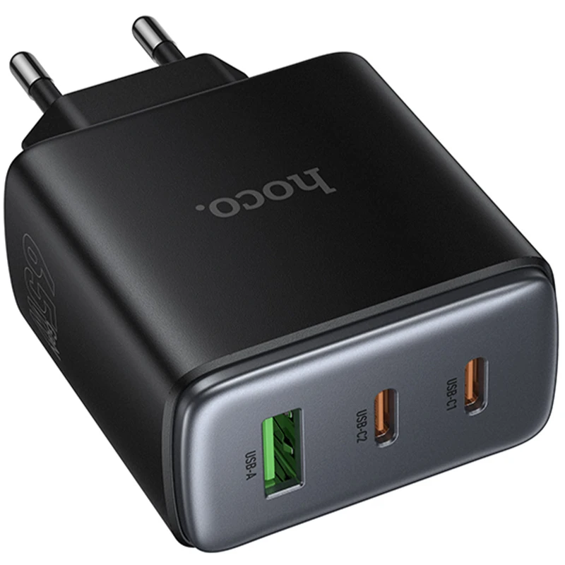 МЗП Hoco C160A Upgrade PD65W+QC3.0 (1USB-A/2C) – Black. Фото 6 з 6