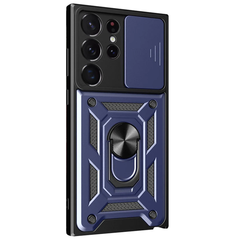 Удароміцний чохол Ummi Camshield Serge Ring (in box) для Samsung Galaxy S25 Ultra – Синій / Navy. Фото 2 з 3