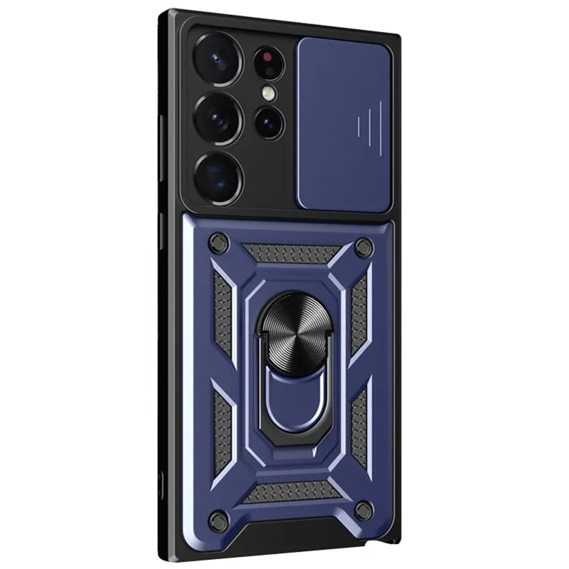Ударопрочный чехол Ummi Camshield Serge Ring (in box) для Samsung Galaxy S26 Ultra – Синий / Navy. Фото 2 из 3
