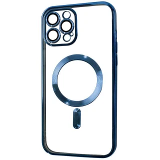 Хромовий TPU чохол з MagSafe на Apple iPhone 13 Pro (6.1") — Blue
