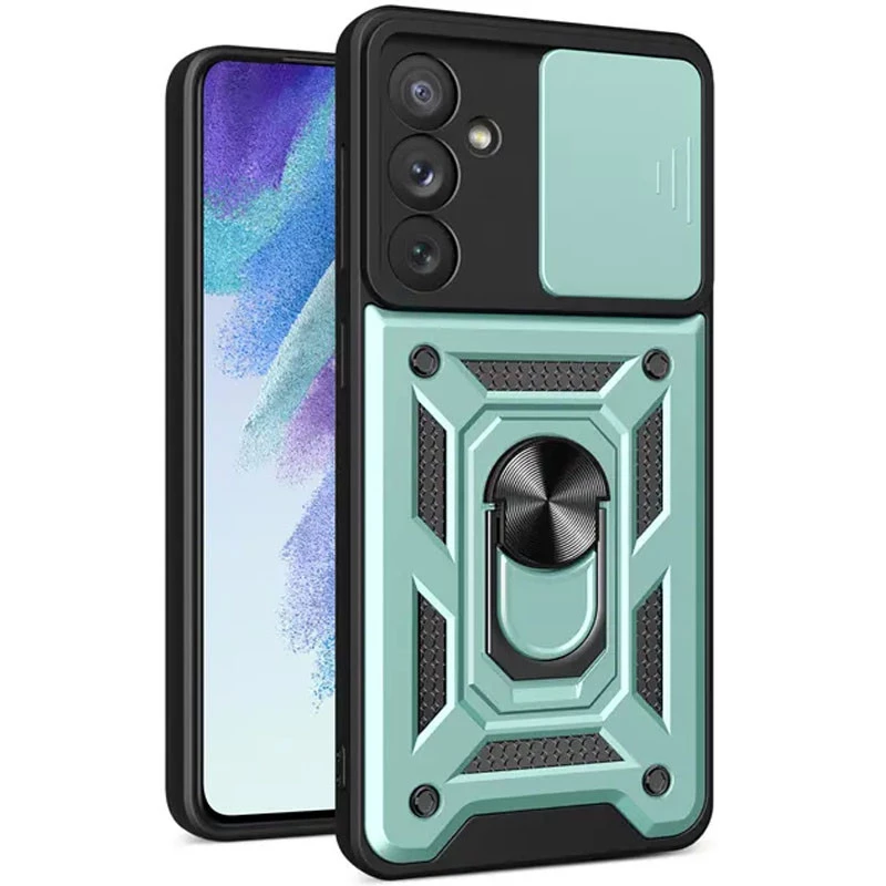 

Ударопрочный чехол Serge Ring с защитой камеры для Samsung Galaxy A55 (Зеленый), Зелений